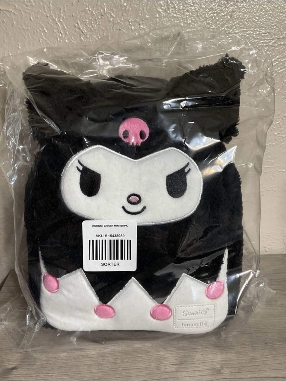 Sanrio Kuromi Plush Sherpa Loungefly Backpack